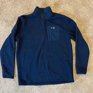Under Armor, quarter zip blue jacket XXL